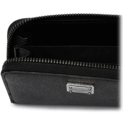 Dolce & Gabbana - Black Calf Leather Logo Plaque Wallet - Dolce & Gabbana Exclusive Luxury Collection - Avvenice
