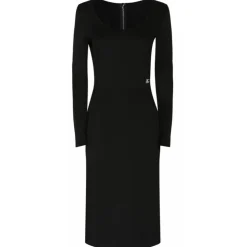 Dolce & Gabbana - Black Stretch Jersey Mini Dress - Dolce & Gabbana Exclusive Luxury Collection - Avvenice