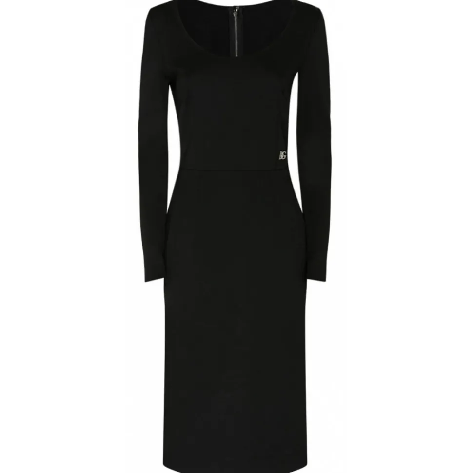 Dolce & Gabbana - Black Stretch Jersey Mini Dress - Dolce & Gabbana Exclusive Luxury Collection - Avvenice