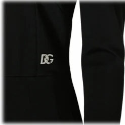 Dolce & Gabbana - Black Stretch Jersey Mini Dress - Dolce & Gabbana Exclusive Luxury Collection - Avvenice