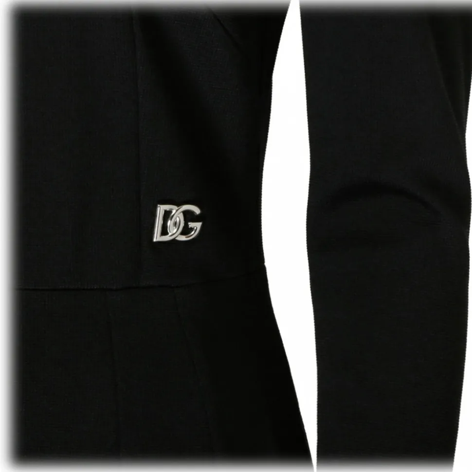 Dolce & Gabbana - Black Stretch Jersey Mini Dress - Dolce & Gabbana Exclusive Luxury Collection - Avvenice