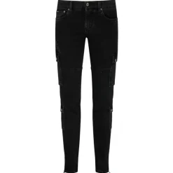 Dolce & Gabbana - Black Stretch Cotton Cargo Jeans - Dolce & Gabbana Exclusive Luxury Collection - Avvenice