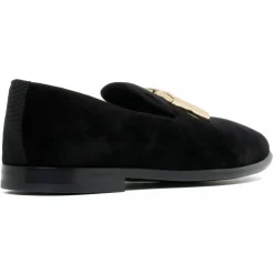 Dolce & Gabbana - Black Velvet Slippers - Dolce & Gabbana Exclusive Luxury Collection - Avvenice