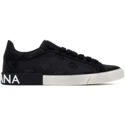 Dolce & Gabbana - Black Cordura Portofino Vintage Sneakers - Dolce & Gabbana Exclusive Luxury Collection - Avvenice