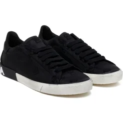 Dolce & Gabbana - Black Cordura Portofino Vintage Sneakers - Dolce & Gabbana Exclusive Luxury Collection - Avvenice