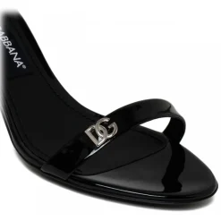 Dolce & Gabbana - Black Keira Sandals - Dolce & Gabbana Exclusive Luxury Collection - Avvenice