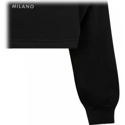 Dolce & Gabbana - Black Logo Lettering Jersey Hoodie - Dolce & Gabbana Exclusive Luxury Collection - Avvenice