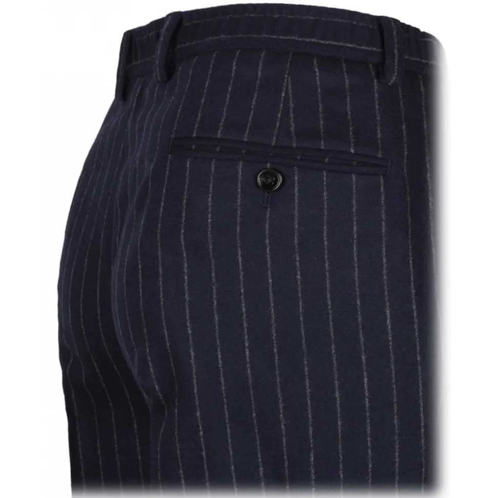 Dolce & Gabbana - Black Striped Tailored Trousers - Dolce & Gabbana Exclusive Luxury Collection - Avvenice