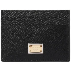 Dolce & Gabbana - Black Calf Leather Logo Cardholder - Dolce & Gabbana Exclusive Luxury Collection - Avvenice