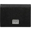 Dolce & Gabbana - Black Calf Leather Bi-Fold Wallet - Dolce & Gabbana Exclusive Luxury Collection - Avvenice