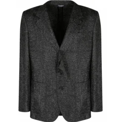 Dolce & Gabbana - Black and Grey Bouclé Blazer - Dolce & Gabbana Exclusive Luxury Collection - Avvenice