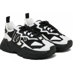 Dolce & Gabbana - Black and White Leather Day Master Sneakers - Dolce & Gabbana Exclusive Luxury Collection - Avvenice