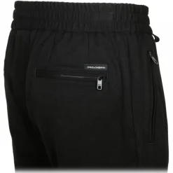 Dolce & Gabbana - Black Cotton Tapered Trousers - Dolce & Gabbana Exclusive Luxury Collection - Avvenice