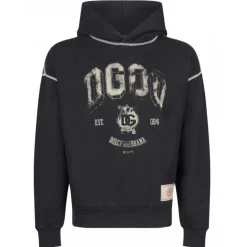 Dolce & Gabbana - Black DG Print Hoodie - Dolce & Gabbana Exclusive Luxury Collection - Avvenice
