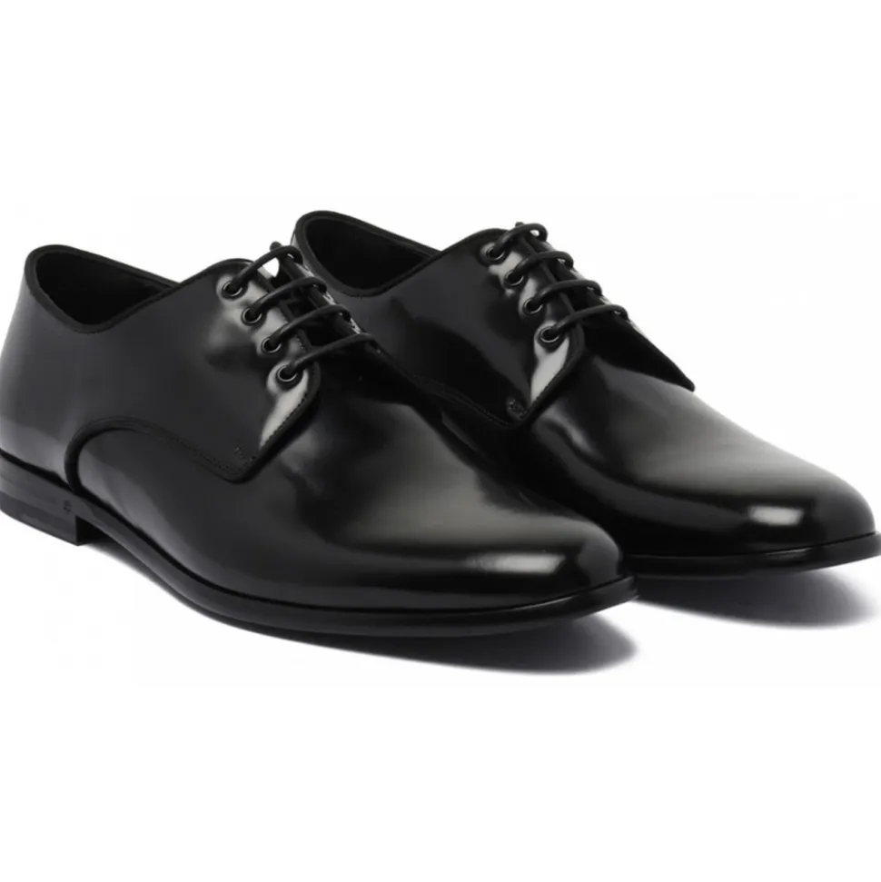 Dolce & Gabbana - Black Derby - Dolce & Gabbana Exclusive Luxury Collection - Avvenice