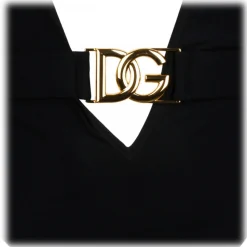 Dolce & Gabbana - Black Swimwear with Gold Logo Plaque - Dolce & Gabbana Exclusive Luxury Collection - Avvenice