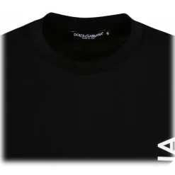 Dolce & Gabbana - Black Vertical Logo T-Shirt - Dolce & Gabbana Exclusive Luxury Collection - Avvenice