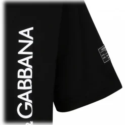 Dolce & Gabbana - Black Vertical Logo T-Shirt - Dolce & Gabbana Exclusive Luxury Collection - Avvenice