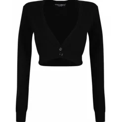Dolce & Gabbana - Black V-Neck Cardigan - Dolce & Gabbana Exclusive Luxury Collection - Avvenice
