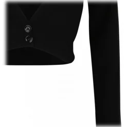 Dolce & Gabbana - Black V-Neck Cardigan - Dolce & Gabbana Exclusive Luxury Collection - Avvenice