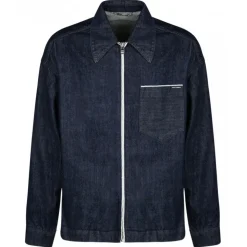 Dolce & Gabbana - Blue Selvedge Denim Blouse With Zipper - Dolce & Gabbana Exclusive Luxury Collection - Avvenice