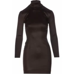 Dolce & Gabbana - Brown Mini Dress - Dolce & Gabbana Exclusive Luxury Collection - Avvenice