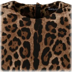 Dolce & Gabbana - Brown Leopard Print Midi Dress - Dolce & Gabbana Exclusive Luxury Collection - Avvenice