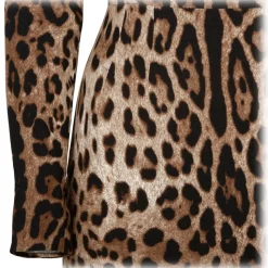 Dolce & Gabbana - Brown Leopard Print Midi Dress - Dolce & Gabbana Exclusive Luxury Collection - Avvenice