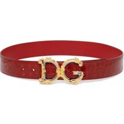 Dolce & Gabbana - Burgundy Logo Belt - Dolce & Gabbana Exclusive Luxury Collection - Avvenice