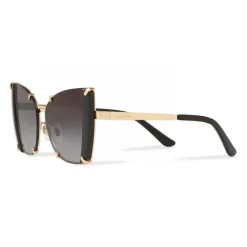 Dolce & Gabbana - Butterfly Sunglasses with Faceted Details - Gold & Black - Dolce & Gabbana Eyewear - Avvenice