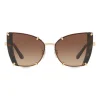 Dolce & Gabbana - Butterfly Sunglasses with Faceted Details - Gold & Havana - Dolce & Gabbana Eyewear - Avvenice