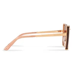 Dolce & Gabbana - Butterfly Sunglasses with Faceted Details - Rose Gold - Dolce & Gabbana Eyewear - Avvenice