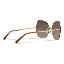 Dolce & Gabbana - Butterfly Sunglasses with Metallic Details - Gold Brown - Dolce & Gabbana Eyewear - Avvenice