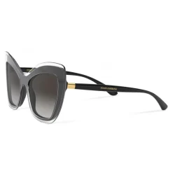Dolce & Gabbana - Butterfly Sunglasses Double Line - Gold on Black - Dolce & Gabbana Eyewear - Avvenice