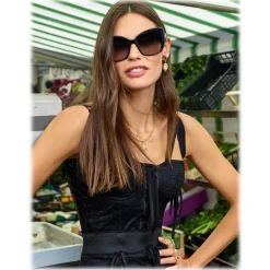 Dolce & Gabbana - Butterfly Sunglasses Print Family - Black - Dolce & Gabbana Eyewear - Avvenice