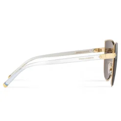 Dolce & Gabbana - Butterfly Sunglasses with DG Logo - Gold - Dolce & Gabbana Eyewear - Avvenice