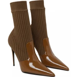 Dolce & Gabbana - Caramel Brown Calf Leather Ankle Boots - Dolce & Gabbana Exclusive Luxury Collection - Avvenice