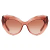 Dolce & Gabbana - Cat Eye Sunglasses Stones & Logo Plaque - Pink Mirror - Dolce & Gabbana Eyewear - Avvenice