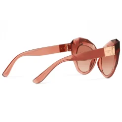 Dolce & Gabbana - Cat Eye Sunglasses Stones & Logo Plaque - Pink Mirror - Dolce & Gabbana Eyewear - Avvenice
