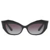 Dolce & Gabbana - Cat Eye Sunglasses Stones & Logo Plaque - Black - Dolce & Gabbana Eyewear - Avvenice