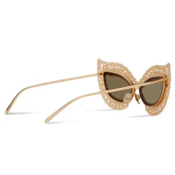 Dolce & Gabbana - Cat Eye Sunglasses Filigree - Gold - Dolce & Gabbana Eyewear - Avvenice