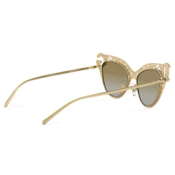 Dolce & Gabbana - Cat Eye Sunglasses Devotion - Gold Barocco - Dolce & Gabbana Eyewear - Avvenice