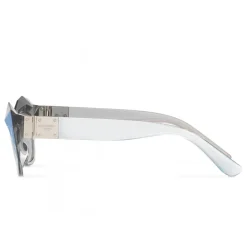 Dolce & Gabbana - Cat Eye Sunglasses Stones & Logo Plaque - Silver Mirror - Dolce & Gabbana Eyewear - Avvenice