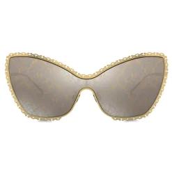 Dolce & Gabbana - Cat Eye Sunglasses Devotion - Gold Damasco - Dolce & Gabbana Eyewear - Avvenice