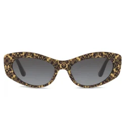 Dolce & Gabbana - Cat Eye Devotion Sunglasses - Damasco Glitter Black - Dolce & Gabbana Eyewear - Avvenice