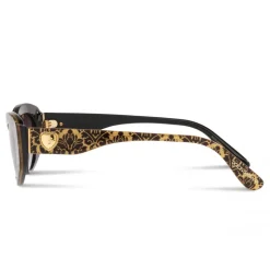 Dolce & Gabbana - Cat Eye Devotion Sunglasses - Damasco Glitter Black - Dolce & Gabbana Eyewear - Avvenice