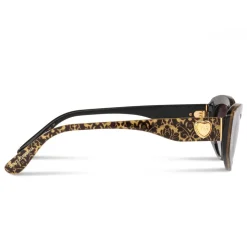 Dolce & Gabbana - Cat Eye Devotion Sunglasses - Damasco Glitter Black - Dolce & Gabbana Eyewear - Avvenice