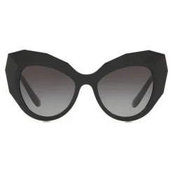 Dolce & Gabbana - Cat Eye Sunglasses Stones & Logo Plaque - Black High - Dolce & Gabbana Eyewear - Avvenice