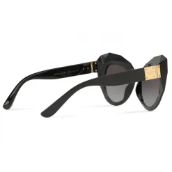 Dolce & Gabbana - Cat Eye Sunglasses Stones & Logo Plaque - Black High - Dolce & Gabbana Eyewear - Avvenice