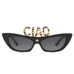 Dolce & Gabbana - Cat Eye Sunglasses DG CIAO - Black - Dolce & Gabbana Eyewear - Avvenice